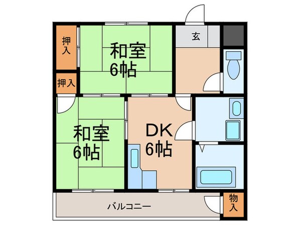 金盃第２ビル高羽荘の物件間取画像